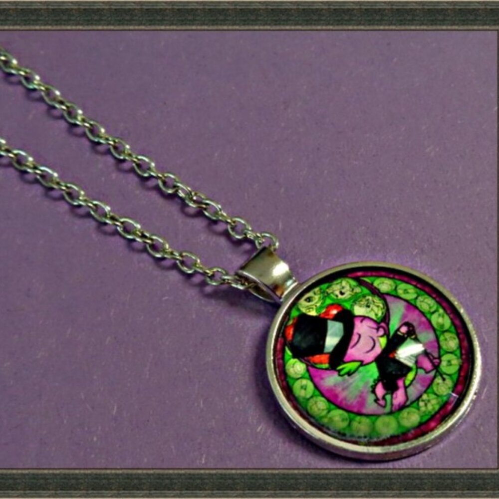 Silver Tone My Little Pony Theme Necklace For Little Girls